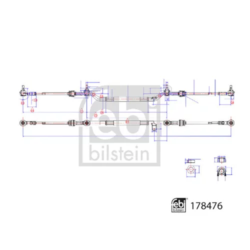 Tiahlo riadenia FEBI BILSTEIN 178476 - obr. 1