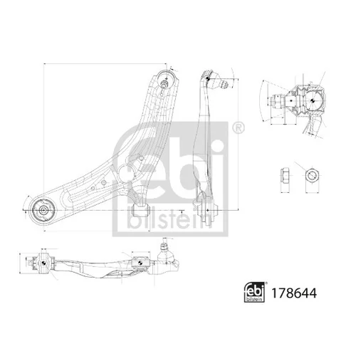 Rameno zavesenia kolies FEBI BILSTEIN 178644 - obr. 1