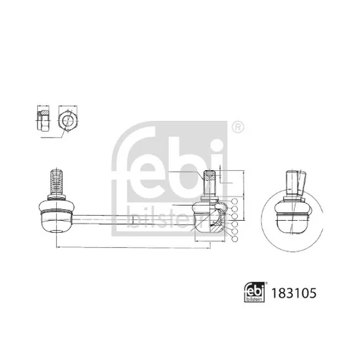 Tyč/Vzpera stabilizátora FEBI BILSTEIN 183105