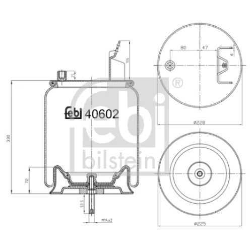 Mech pneumatického pruženia FEBI BILSTEIN 40602