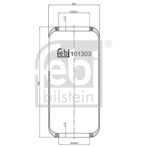 Mech pneumatického pruženia FEBI BILSTEIN 101303