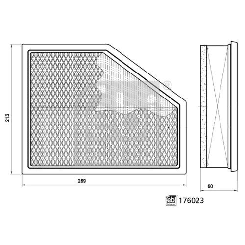 Vzduchový filter FEBI BILSTEIN 176023 - obr. 2