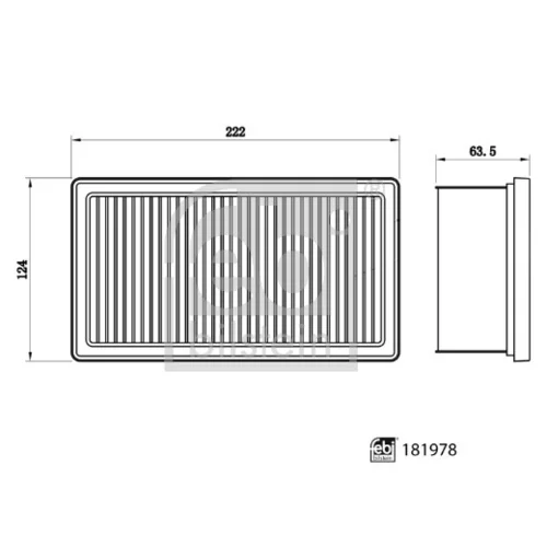 Vzduchový filter FEBI BILSTEIN 181978 - obr. 2