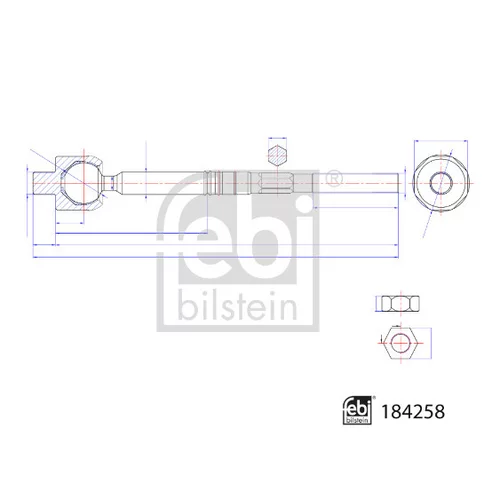 Axiálny čap tiahla riadenia FEBI BILSTEIN 184258