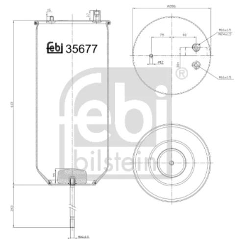 Mech pneumatického pruženia FEBI BILSTEIN 35677