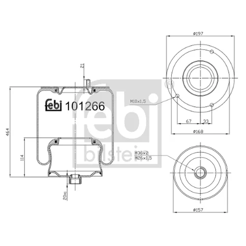 Mech pneumatického pruženia FEBI BILSTEIN 101266