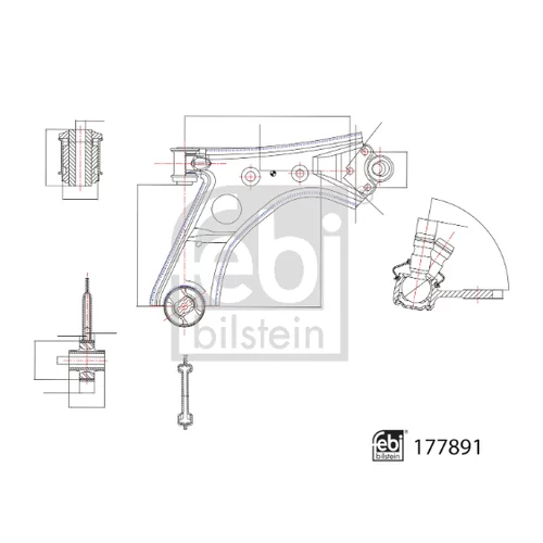 Rameno zavesenia kolies FEBI BILSTEIN 177891 - obr. 1