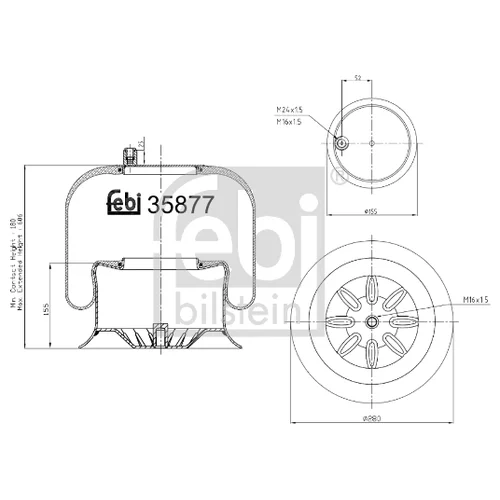 Mech pneumatického pruženia FEBI BILSTEIN 35877