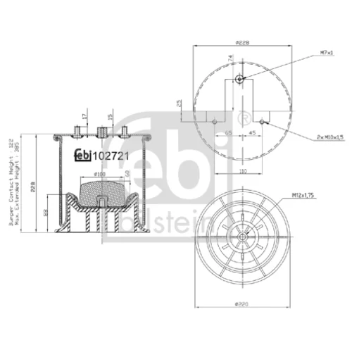 Mech pneumatického pruženia FEBI BILSTEIN 102721