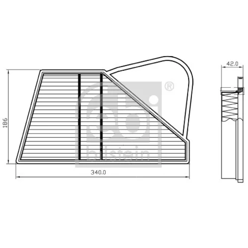 Vzduchový filter FEBI BILSTEIN 173606 - obr. 2