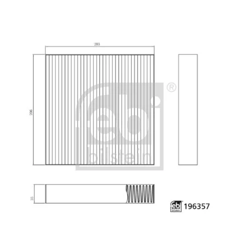 Filter vnútorného priestoru FEBI BILSTEIN 196357