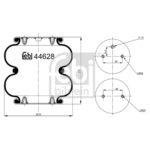 Mech pneumatického pruženia FEBI BILSTEIN 44628