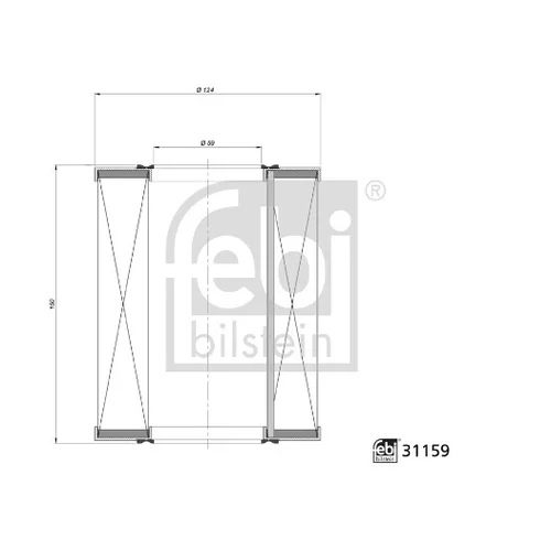 Vzduchový filter FEBI BILSTEIN 31159 - obr. 1