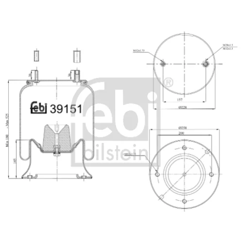 Mech pneumatického pruženia FEBI BILSTEIN 39151