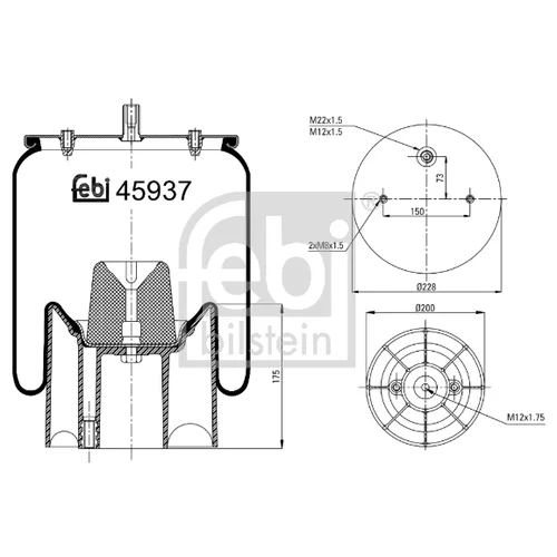 Mech pneumatického pruženia FEBI BILSTEIN 45937