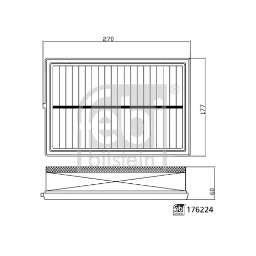 Vzduchový filter FEBI BILSTEIN 176224 - obr. 2