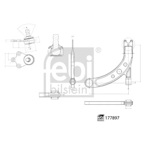 Rameno zavesenia kolies FEBI BILSTEIN 177897 - obr. 1