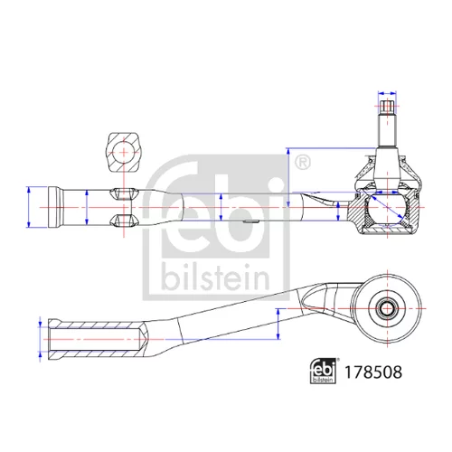 Hlava/čap spojovacej tyče riadenia FEBI BILSTEIN 178508 - obr. 1