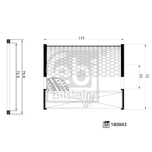 Olejový filter FEBI BILSTEIN 180843 - obr. 1