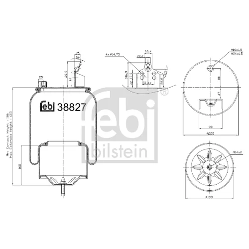 Mech pneumatického pruženia FEBI BILSTEIN 38827