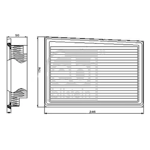 Vzduchový filter FEBI BILSTEIN 101665 - obr. 2