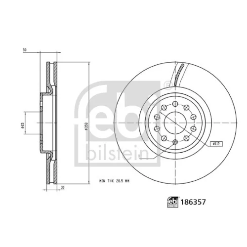 Brzdový kotúč FEBI BILSTEIN 186357