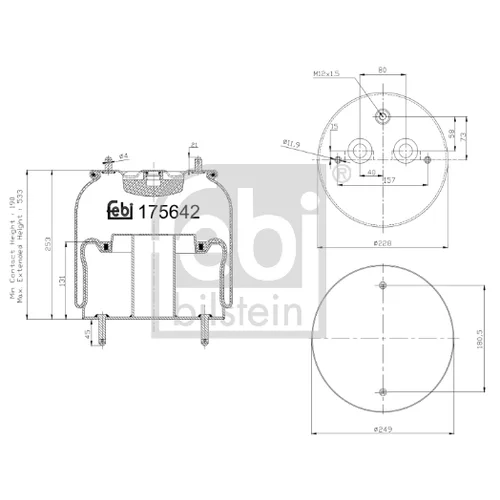 Mech pneumatického pruženia FEBI BILSTEIN 175642