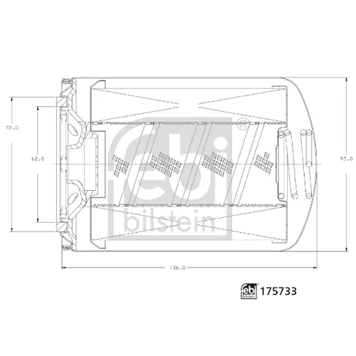 Filter chladiva FEBI BILSTEIN 175733 - obr. 1