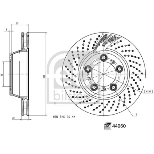 Brzdový kotúč FEBI BILSTEIN 44060 - obr. 2