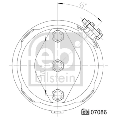 Membránový brzdový valec FEBI BILSTEIN 07086 - obr. 1