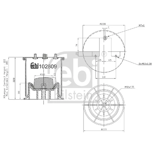 Mech pneumatického pruženia FEBI BILSTEIN 102809