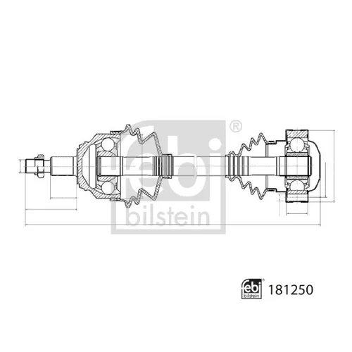 Hnací hriadeľ FEBI BILSTEIN 181250 - obr. 3