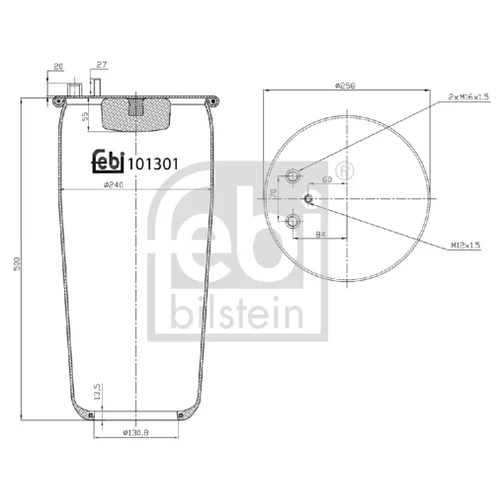 Mech pneumatického pruženia FEBI BILSTEIN 101301