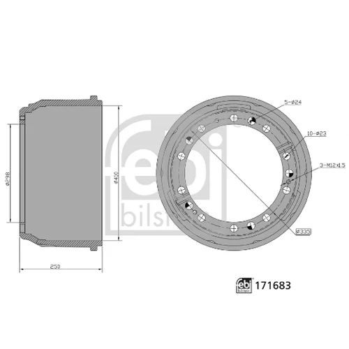 Brzdový bubon FEBI BILSTEIN 171683