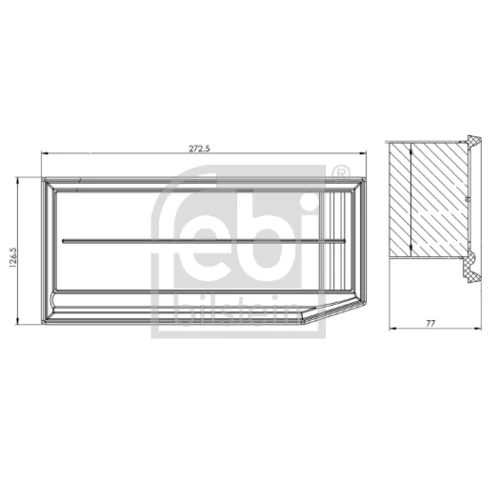 Vzduchový filter FEBI BILSTEIN 174599 - obr. 2