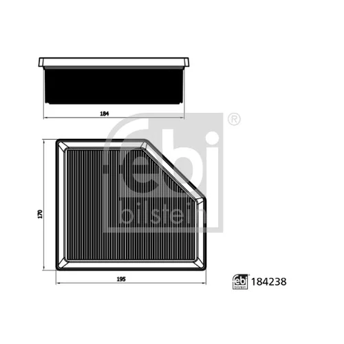 Vzduchový filter FEBI BILSTEIN 184238 - obr. 2