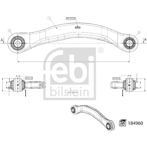 Rameno zavesenia kolies 184960 (FEBI Bilstein)