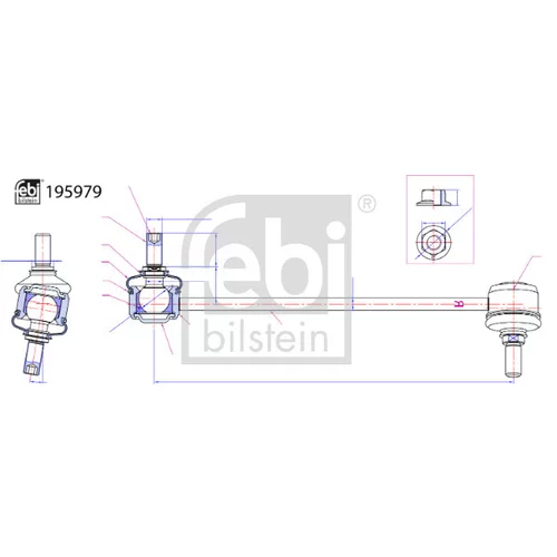 Tyč/Vzpera stabilizátora FEBI BILSTEIN 195979