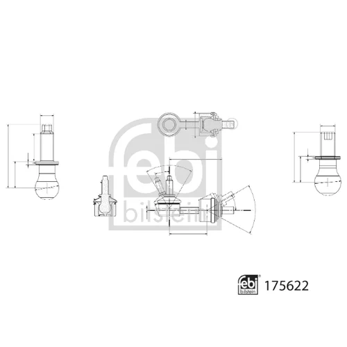 Tyč/Vzpera stabilizátora 175622 (FEBI Bilstein) - obr. 1