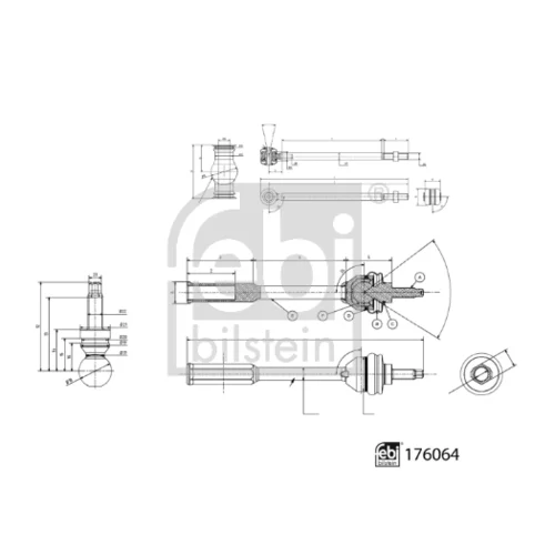 Spojovacia tyč riadenia FEBI BILSTEIN 176064 - obr. 2