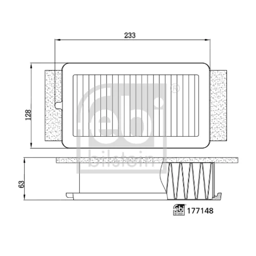 Vzduchový filter FEBI BILSTEIN 177148 - obr. 2