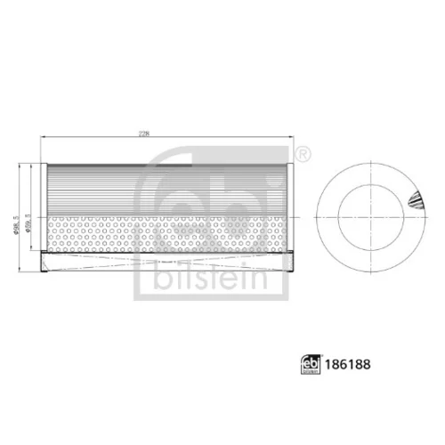 Vzduchový filter FEBI BILSTEIN 186188