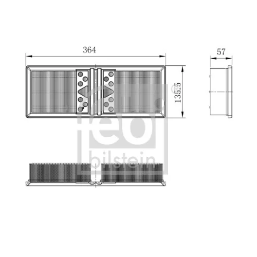 Vzduchový filter FEBI BILSTEIN 101662 - obr. 1