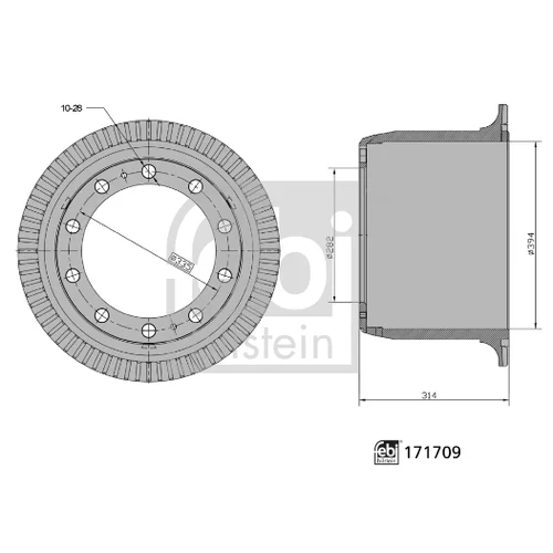 Brzdový bubon FEBI BILSTEIN 171709