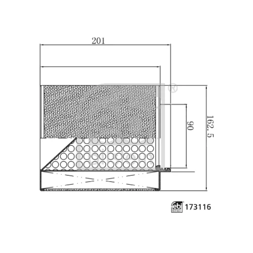 Vzduchový filter FEBI BILSTEIN 173116 - obr. 2