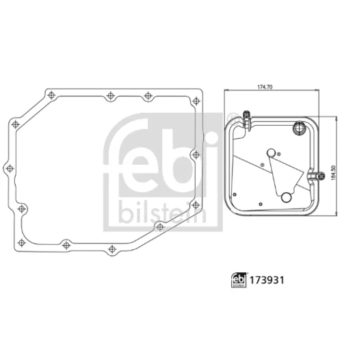 Sada hydraulického filtra automatickej prevodovky FEBI BILSTEIN 173931 - obr. 2