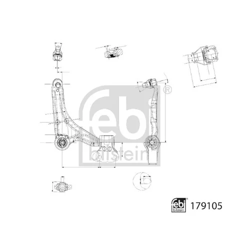 Rameno zavesenia kolies 179105 (FEBI Bilstein) - obr. 1