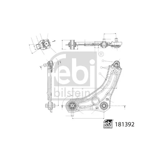 Rameno zavesenia kolies 181392 (FEBI Bilstein) - obr. 1