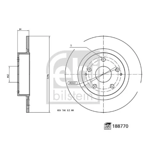 Brzdový kotúč FEBI BILSTEIN 188770