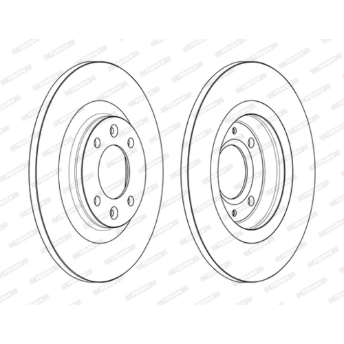 Brzdový kotúč FERODO DDF2511C - obr. 1